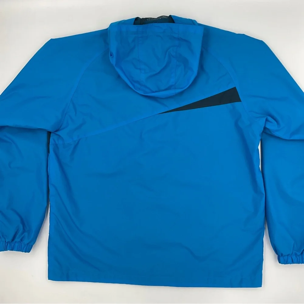 Columbia EUC Boys Girls Youth Hooded Zip Windbreaker Jacket Pockets Blue 18 / 20